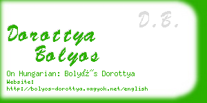 dorottya bolyos business card